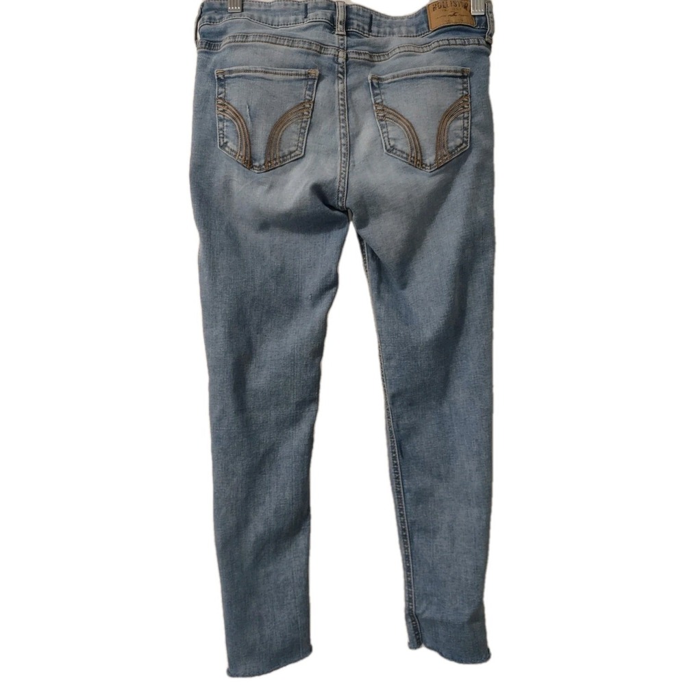 Hollister Jeans Women's Size 5 S Blue Denim  Skinny  Distressed Stretch  W27 L25 - Picture 3 of 15